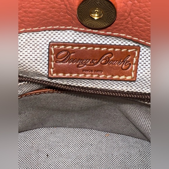 Dooney & Bourke Pebble Leather Satchel + Matching Pouch - Picture 8 of 11